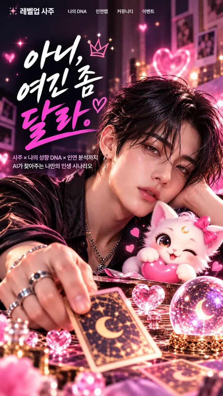 아니, 여긴 좀 달라. 사주 × 나의 성향 DNA × 인연 분석까지, AI가 찾아주는 나만의 인생 시나리오