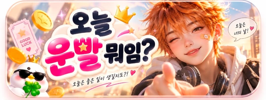 오늘 운빨 뭐임?